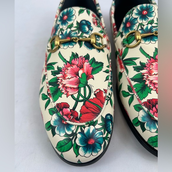 Gucci Horsebit printed leather loafers in Multicolor Sz US 8.5 - Picture 4 of 9